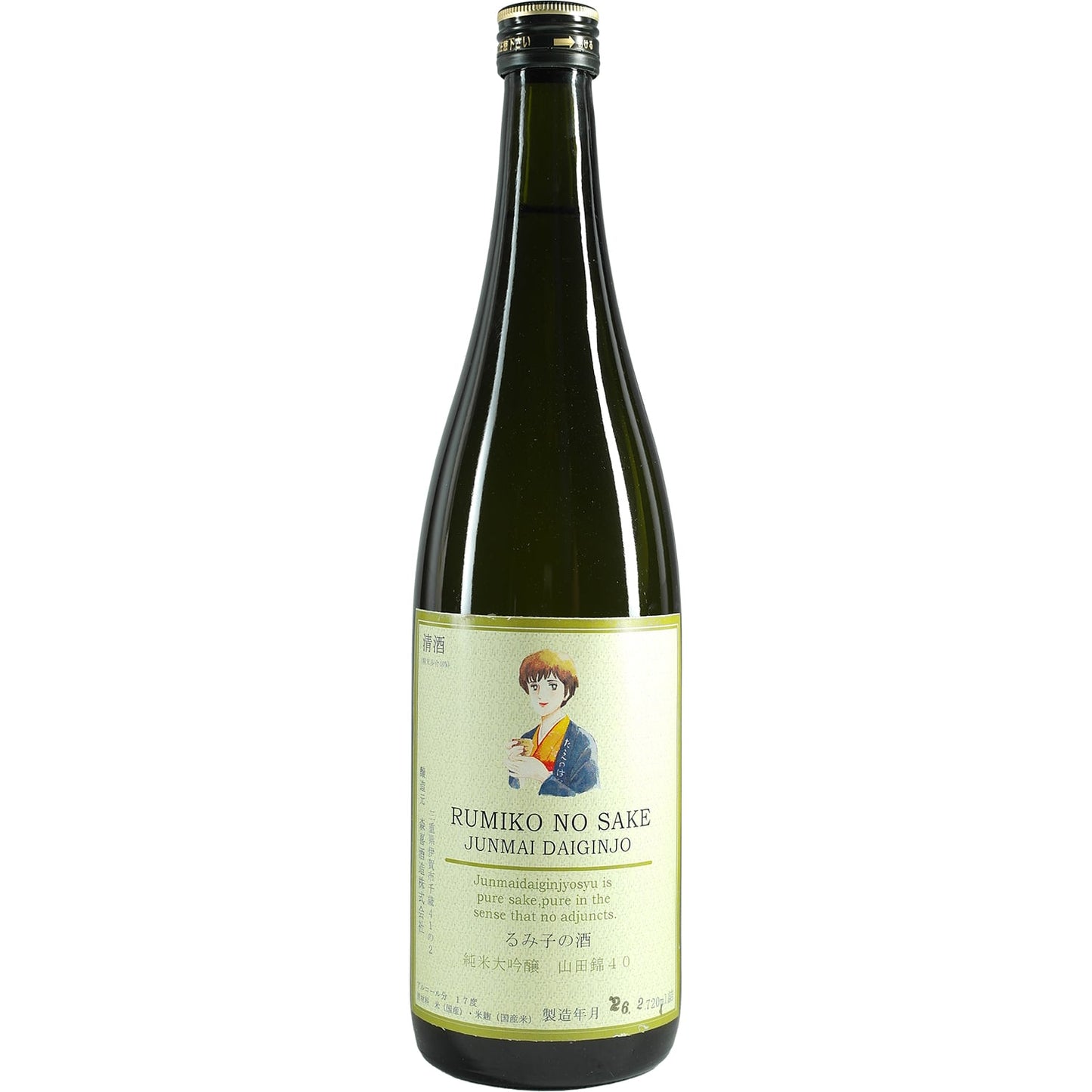 Moriki Junmai Daiginjo Rumikos Sake 720Ml